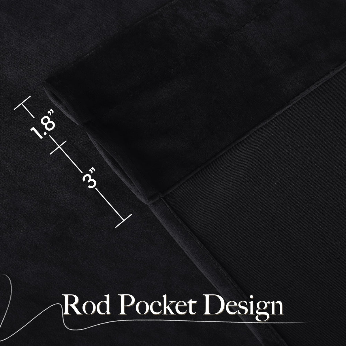 Black Out Velvet Curtains 108 inches Long A154