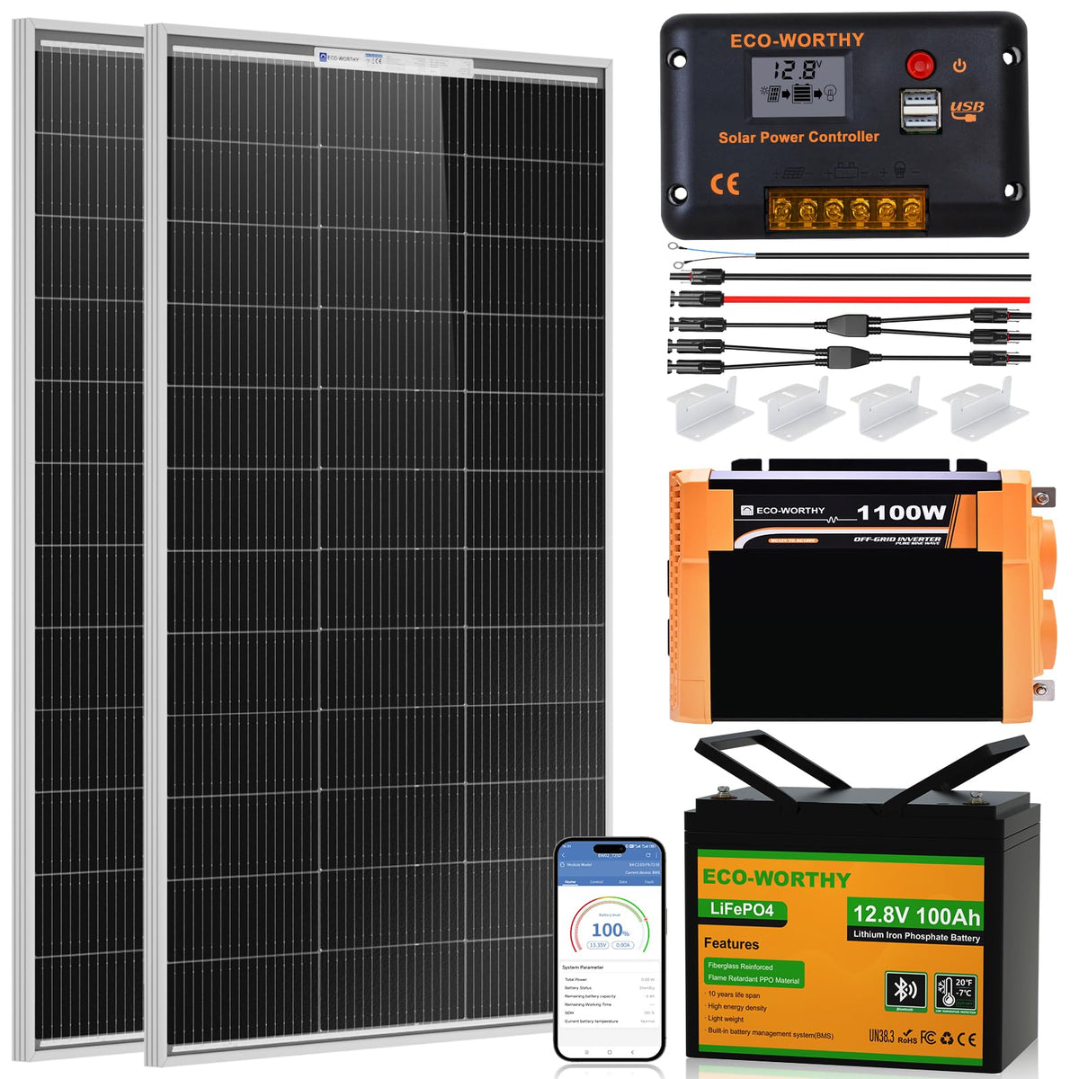 200 Watt 12V Solar Panel Starter Kit R24042