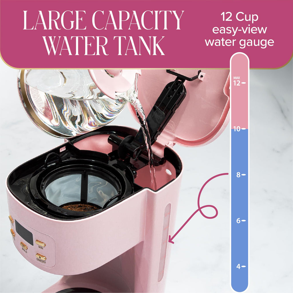 12-Cup Programmable Drip Coffee Maker with Glass Carafe U882208