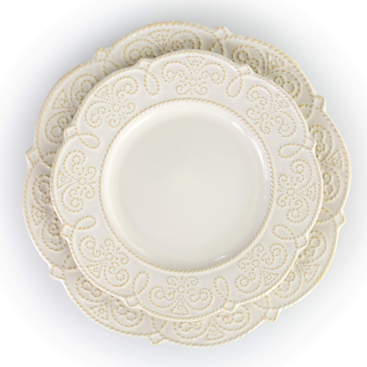 Round Stoneware 16 Piece Dish Set T44000