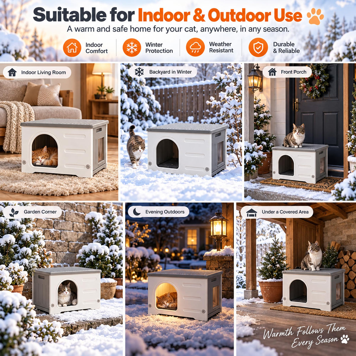 HDPE Cat House with Liner F592