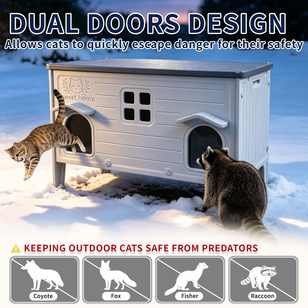 Waterproof Outdoor Cat House H168