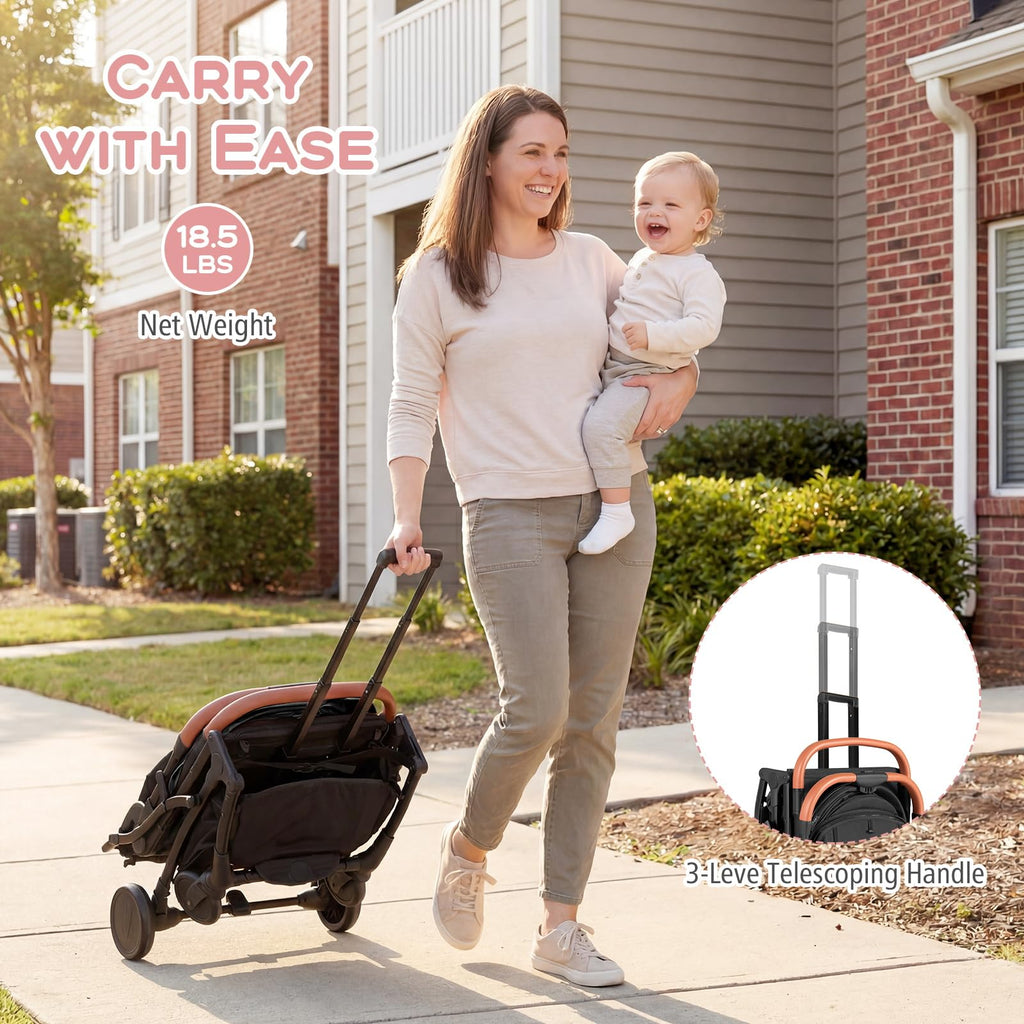 Lightweight Compact Stroller with One-Hand Fold and Canopy Z793294