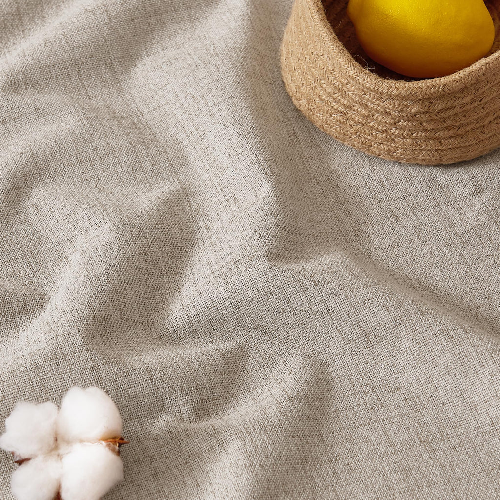 Natural Beige 100% Blackout Linen Curtains 96 Inch C773