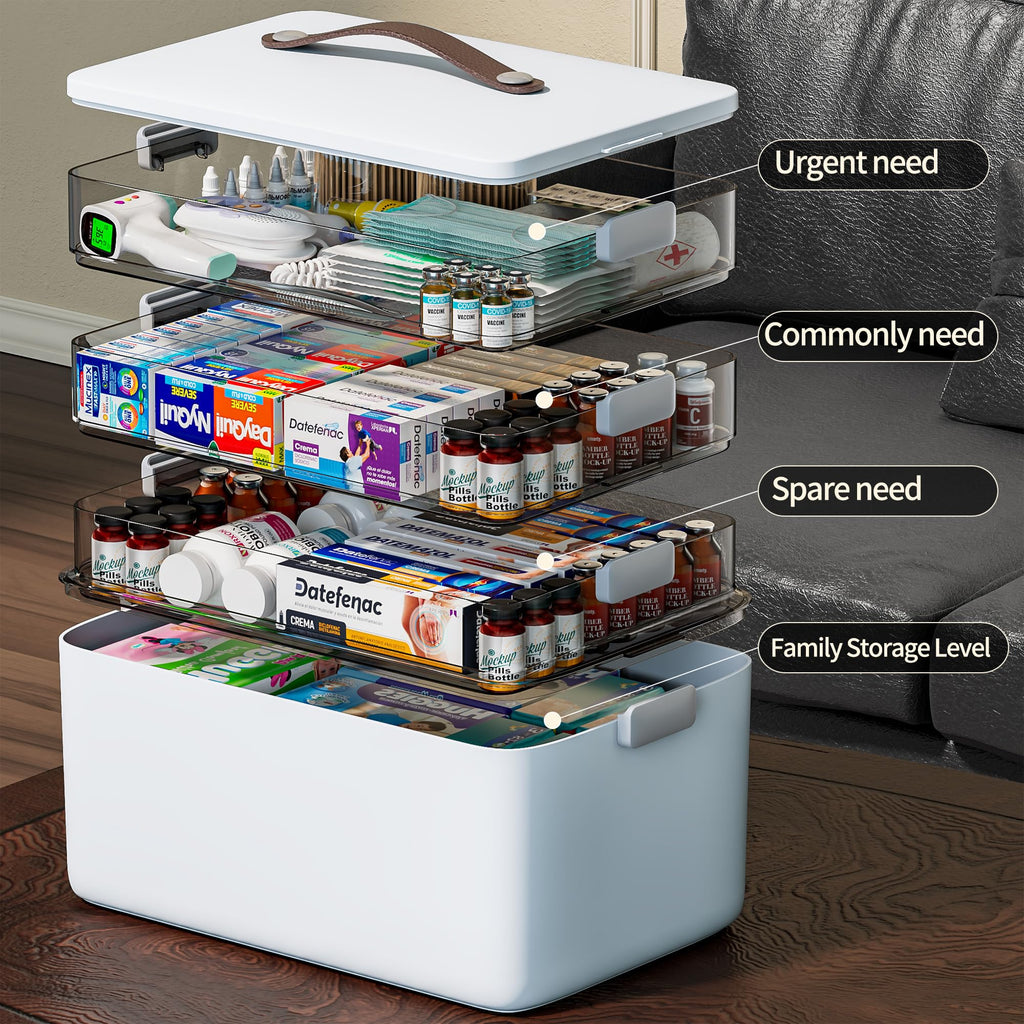4-Tier Portable Medicine Organizer B110025