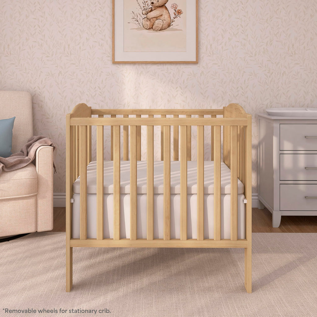 2-in-1 Portable Mini Crib with Mattress Q156085