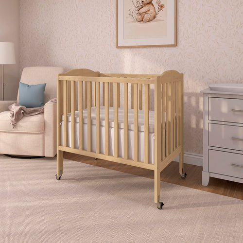 2-in-1 Portable Mini Crib with Mattress Q156085