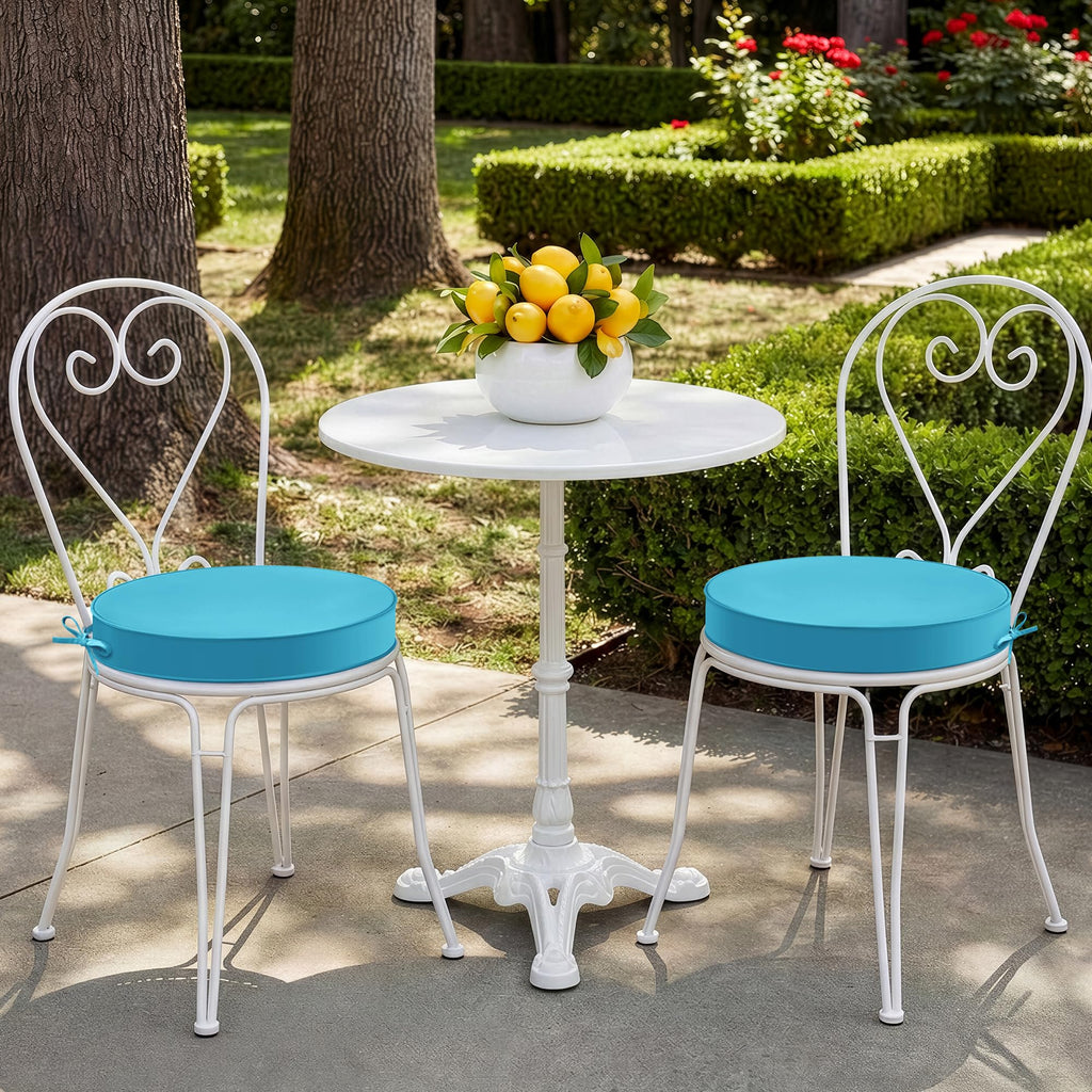 15" Round Waterproof Fade Resistant Chair Cushions Set of 2 V27545
