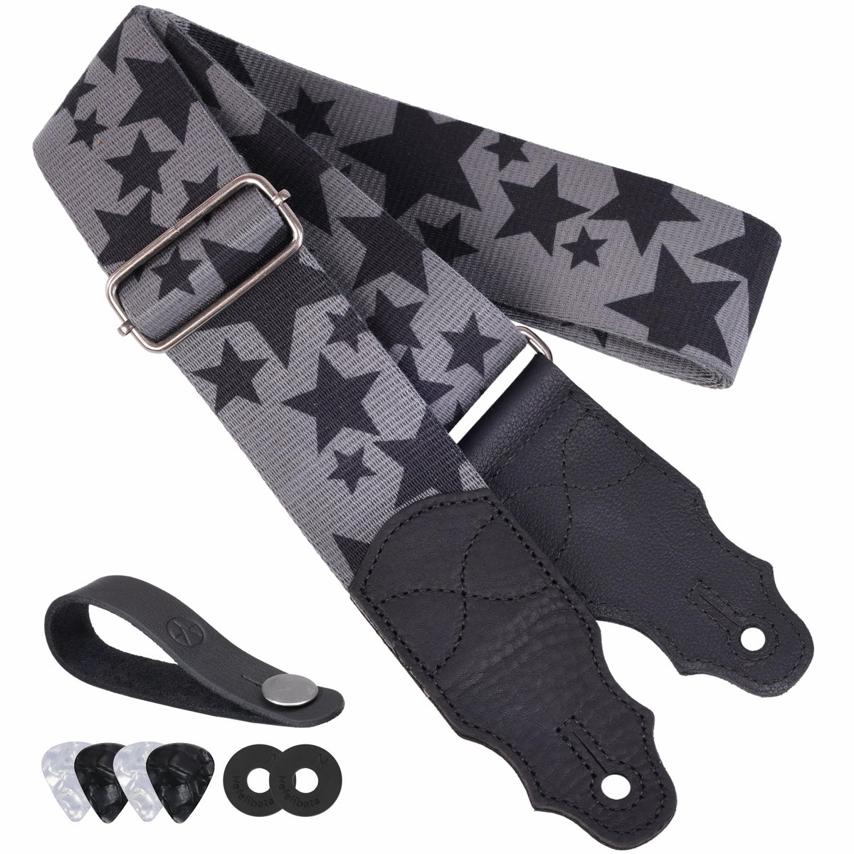 2 Inches Guitar Strap with Leather End V96475
