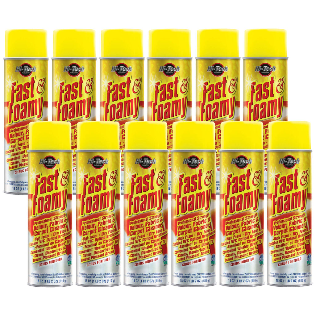 Fast & Foamy Carpet and Upholstery Cleaner Spray 12 Pack 18 oz D276